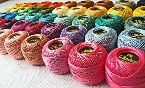 OSNICA Häkelgarn aus Baumwolle, Perlen, gehäkelt, 10 g/85 m, Häkelgarn in verschiedenen Farben für Projekte, Decken, Handschuhe und Applikationen, 20 Stück