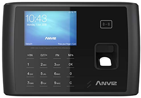 Anviz A350 BT-Wifi Rilevazione presenze: Biometrico, Card Rfid e PIN, Linux, CPU 1 GHZ, Tcp/ip, WIFI, Bluetooth, Rs485, mini USB, LCD 3,5 TFT, relè output, Wiegand Out, Web server.
