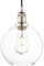 Phansthy Pendelleuchte Vintage Industrie Hängeleuchte Hängelampe Lampe Kronleuchter aus Kugel Klar Glas E27 Lampenfassung Deckenleuchte für Küche Keller Wohnzimmer(Gebürsteter Edelstahl Farbe)