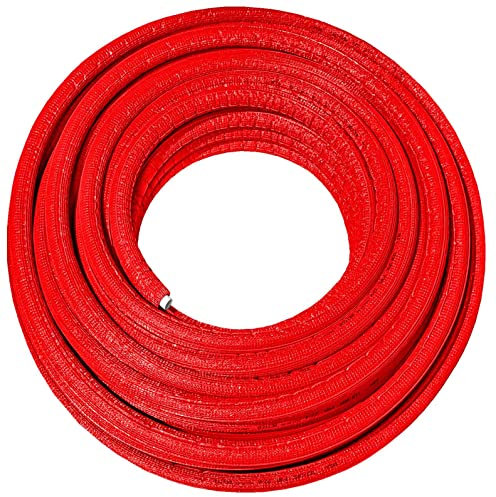 1 Meter Mehrschicht Aluminium Verbundrohr Außendurchmesser 20,0mm x 2,0mm Wandstärke Laser geschweisst vor isoliert rot Trinkwasser geeignet Rohr Leitung Heizung Sanitär MSVR