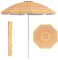 COSTWAY Sonnenschirm Strand, 178 cm Strandschirm windfest stabil, UPF 50+, 30° knickbar, Sonnenschutz mit Erdspieß & Tragetasche, Gartenschirm für Balkon, Garten & Terrasse (Orange)