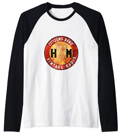 Amateur HAM CB Radio Antenne Badge Vintage Design Raglan