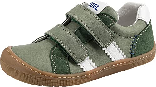 Koel4Kids Coole Barfußschuhe/Halbschuhe mit Klett, Nappa Leder in Oliv Leiste Denis 07M031 (Numeric_32)