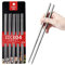 Palillos Chinos de Acero Inoxidable Reutilizables - Aptos para Lavavajillas, Ligeros y Fáciles de Usar