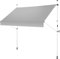 Gartenfreude Klemmmarkise 250 x 120 Sonnenschutz Balkonmarkise Campingmarkise ohne Bohren, Hellgrau – gerader Schnitt, 4900-1525-105, Klemmmarkise 250 x 120 cm - Hellgrau