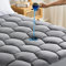 SONIVE Waterproof Mattress Topper Soft Bed Topper Breathable Thick Fitted Deep Mattress Protector Filling Pad with with Elasticized Straps for Double Bed, Grey 135x190cm