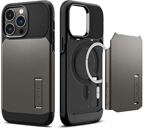 Spigen Slim Armor (MagFit) Designed for iPhone 14 Pro Max Case (2022) - Gunmetal