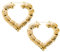 coadipress Boucles d'oreilles créoles triangulaires en bambou pour femme - Super larges - Plaqué or et argent - Style punk et hip-hop - Style rappeur, Zinc, Inconnu