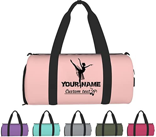 Personalisierte Sport-Tanz-Tasche Custom Duffel Bag Dry Wet Separated Gym Bag Customize Travel Duffel with Name Text Logo