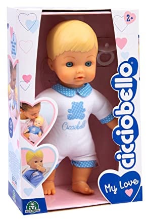 Cicciobello My Love – Die Flauschige Puppe passt den Kleinen mit weißem Kleid, Höhe 24 cm, für Kinder ab 2 Jahren, Ccba6100, Giochi Preziosi