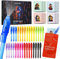 DazSpirit 32 pcs Stylo Encre Invisible et Carnet de Notes, Thème de Détective Stylo Magique avec Lumière UV pour Enfants, Crayon Invisible pour écrire un Message Secret