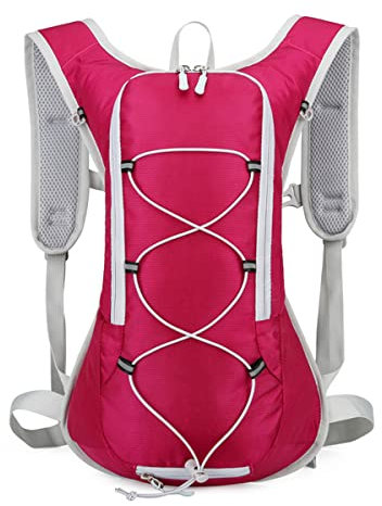 HILPATY 15L Fahrradrucksack, leichter Wanderrucksack, wasserdicht für Damen und Herren, Sport-Tagesrucksack, Rose