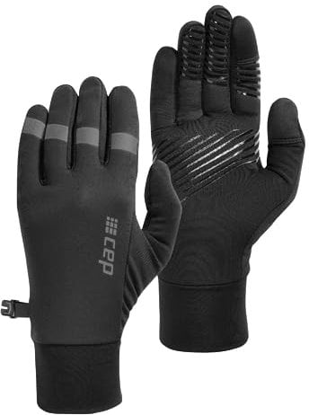 CEP Cold Weather Gloves Schwarz - Wasserabweisende warme Laufhandschuhe, Größe L - Farbe Black