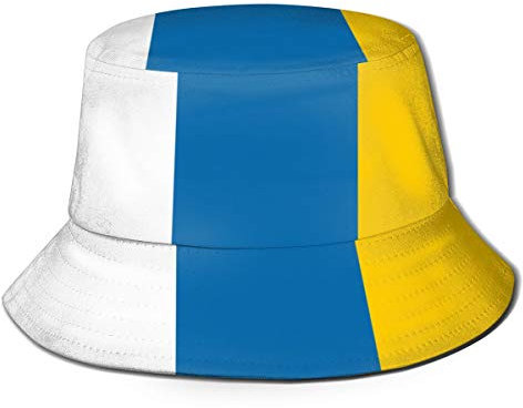 NLWQEKV Flagge der Kanarischen Inseln Hut Fischerhut Fischerhut Sommermütze