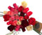 The Original Wooden Rose Roter Blumenstrauß mit geschlossenen und halboffenen Rosen, 2 Dutzend
