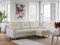 MKS MEBLE Ecksofa - L-Form Sofa mit Schlaffunktion - Wohnlandschaft L Form, Ecksofa mit Schlaffunktion und Bettkasten, Schlafsofa mit Bettkasten, Couch mit Schlaffunktion - Beige Colin