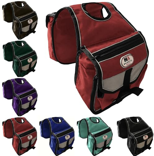 Majestic Ally Horntasche, isoliert, gepolstert, reflektierende Taschen, zwei Wasserflaschen, Kamera-/Handytasche, Horn-Tasche (rot)