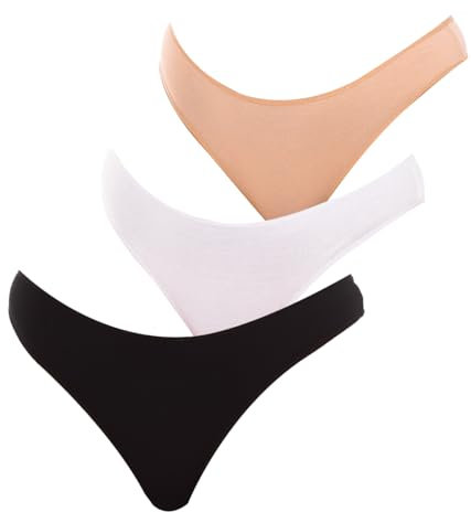 Q-EN Lot de 3 Tongs en Microfibre de Bambou pour Femme 907