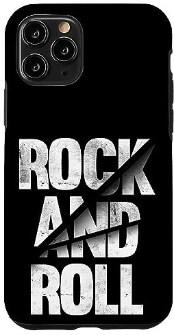 Hülle für iPhone 11 Pro Cooles Vintage Rock & Roll T-Shirt Black Music Rock N' Roll