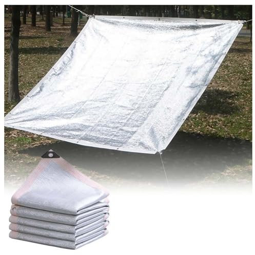 NEPHRA Toile Ombrage Exterieur, Filet D'ombrage en Aluminium, Voile D'ombrage Protection Solaire Taux D'ombrage de 99%, Toile Pergola pour Patio Jardin Carport Abri Voiture Serre(3x7m)