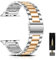 SeNool Correa Compatible con Apple Watch 38mm 40mm 41mm 42mm Series 10/9/8/7/6/5/4/3/2/1, Hombres y Mujeres Acero Inoxidable Metal Pulsera Banda Correa para Apple iWatch SE/SE 2 - Plata/Oro Rosa