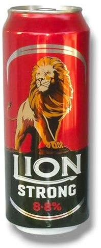 Lion Strong Bier 12 x 0,5l - Starkbier aus Sri Lanka mit 8,8% Vol.- Inklusive Haus der Biere Berlin Bierdeckel (12 Dosen)