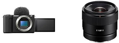 Sony ZV-E10 II | Appareil Hybride à objectifs interchangeables APS-C + SEL11F18, Objectif E 11 mm F1.8, Ultra Grand Angle Haute définition Super35/APS-C (SEL11F18) Noir