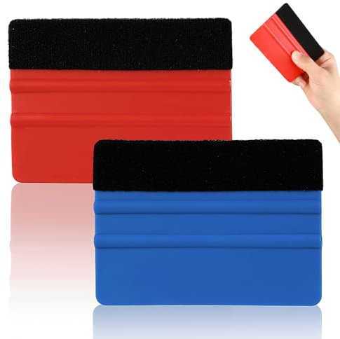 2 Stück Rakel Für Folie, Folienrakel mit Filzkante, Rakel Mit Filzkante Folierungs Rakel Set Karte Filzrakel Verkleberakel für Folierungs Werkzeug Autofolien Schutzfolien Möbelfolien Wandtattoos
