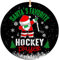 Sportyzen Weihnachtsmann-Hockeyspieler, Keramik-Ornament, Baumdekoration, Geschenke für Hockey-Fußballspieler, Sport-Themen-Weihnachtsschmuck, Hockey-Liebhaber, Ornament