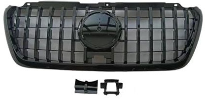 Haubengitter Frontgrill Haubengrill Tuning Grills Für Benz Für Sprinter W907 2018 2019 2020 2021 2022 2023 Racing-Kühlergrill(Schwarz)