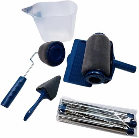 Roller Paint Brush, House Wall Paint Rollers, 8 ST Multifunktionell väggdekoration Målarrulle Hörn Pensel Handtag Verktyg Gör-det-själv hushålls lättanvända borstsats borstar