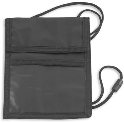 BNREOZA 1 x multifunktionale Brieftasche Brustbeutel mit Anti-Schnüffel, mehrere Fächer, Reise-Brieftasche, Schulranzen Brustbeutel Reisepass, Kreditkarten, Handy (schwarz)