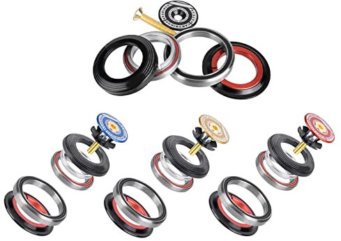 Cocoarm Headset Bearing Aluminum Alloy Tapered Headset Bearings Road Front Fork Headset Tapered Tube To Straight Tube Headset Bearings Anodized Processing 28.6 * 42-52 * 39.8(30)