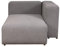 [en.casa] Sofa-Modul Suldal Longchair mit Armlehne rechts Recamiere Sofa-Element Modulares Sofa gepolstert 153 x 109 x 68 cm Webstoff Couch-Element Grau