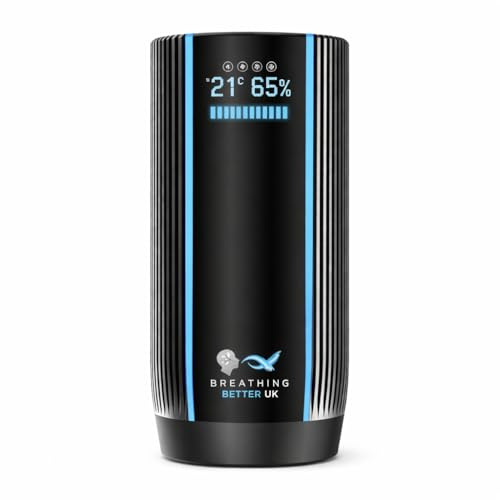 Breathing Better UK - Air Purifier - The Air Pure 13 - Home, Car, Office - TVOC Air Quality Sensor - Led Display - True Hepa Filter- 2026 Tech - Eliminate 99% Of Virus. Allergens. Dust. Mould. Pm2.5