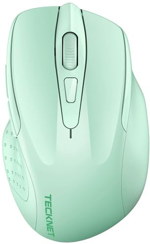 TECKNET Bluetooth Mouse, 4800DPI Wireless Mouse Computer Silent Click USB Mice Bluetooth 3.0/5.0 and 2.4GHz Connectivity Mouse with 6 Adjustable DPI, 30 Months Battery Life Cordless Mouse for Laptop