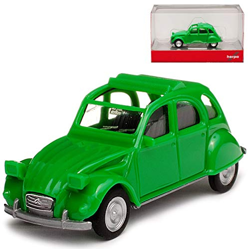Citroen 2CV Cabrio Grün Ente 1949-1990 H0 1/87 Herpa Modell Auto