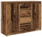 vidaXL Sideboard mit Schubladen Altholz-Optik 100,5x35x76 cm, Kommode, Schrank, Flurschrank, Anrichte, Küchenschrank, Wohnzimmerschrank