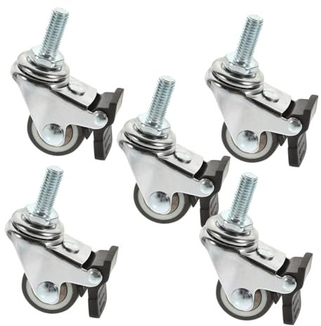 JUMPLAWN 5 Stück Lenkrollen Selbstklebende Lenkrollen Geräterollen Wagen Bauchmuskelroller Radgenerator Set Lenkgleiter Feststellbare Lenkrollen Karren Schubkarre