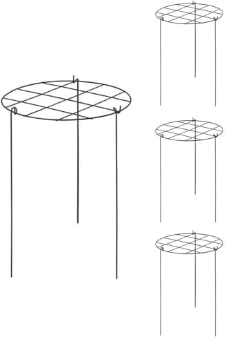 Pfingstrosen-Stützring | Pflanzenstützen Für Pfingstrosen, Stützstäbe & Blumenringhalter,4-Fach Robustes Metallgestell, Gartenzubehör Blumenhalter Für Rosen, Tomaten, Hortensien, Erdbeeren & Monstera