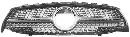 FZCSIMR Grill Kühlergrill Kühlergrill Silberfarben Frontstoßstange Für Mercedes CLA Class C118 Coupe X118 W118 GT(Diamanten-Silber)