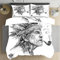 Dppyuxa Anime-Indianer Bettwäsche 135x200 Tierfedern Bettwäsche Set 3D Bedruckte Bettbezug Einfache Pflege Kuschelbettwäsche Bettbezug und 2 Kissenbezug