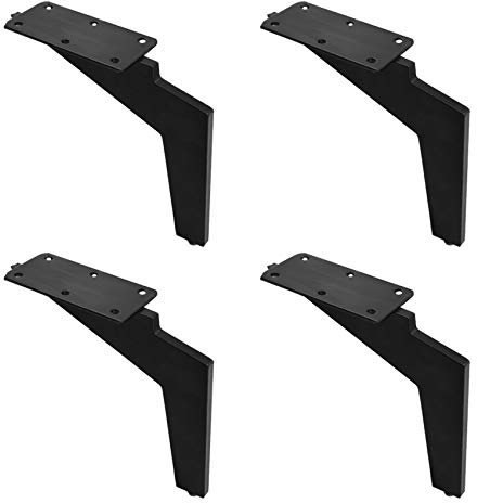 Pieds de meubles noirs en fer pour canapé, table basse, meuble TV, salle de bain, pieds de rechange hauteur 110 mm