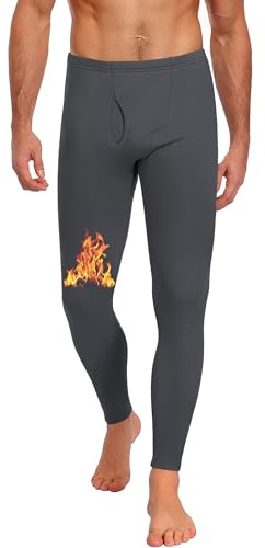 BLONGW Thermo Unterhosen Herren Lange Thermohose Warm Thermounterwäsche | Gefüttert Hose Männer Warm Fleece Skiunterwäsche Winter Funktionsunterwäsche