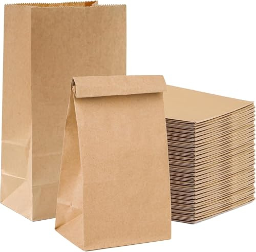 250x Kraftpapiertüten - EXTRA STARK - nachhaltige braune Beutel 20 x 13 cm - Kraftpapierbeutel als DIY Adventskalender - Ostern & Weihnachten & Advent - zum befüllen (250x)