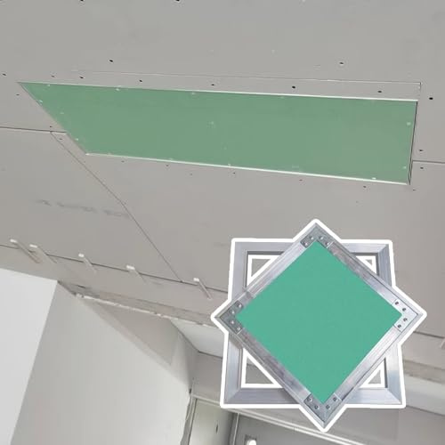 LYVQZPWLR Panel de revisión de aluminio, Panel de acceso al techo con marco metálico y placa de yeso, varios tamaños(14x18in(355x457mm))