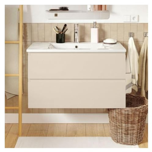 MOB-IN Schlichtes Waschbecken, 80 cm, Dekor Eiche Sorrento, Dekor Eiche + Waschbecken + Rob, verchromt