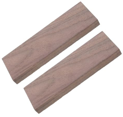 FOYTOKI Natural Wood Knife Handle Scales Rich Surface Textures 2pcs 4.72x1.57x0.39 Inches Structural Integrity and Prevent for Kitchen Cutters and Vegetable Cutter DIY Projects