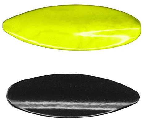 FTM Tornado Inline Spoon - Forellenblinker zum Spinnfischen auf Forellen, Blinker zum Spinnangeln, Durchlaufblinker, Gewicht:3, 5g, Farbe:Black/UV Chartreuse