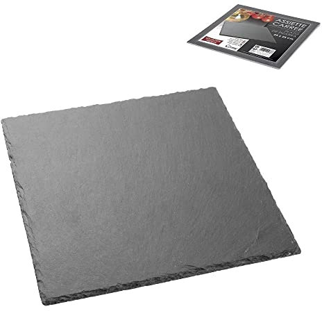 Ardoise Tableware Servierplatte, quadratisch, 25 x 25 cm, Schieferplatte